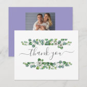 Simple Eucalyptus Greenery Wedding Bedankkaart (Voorkant / Achterkant)