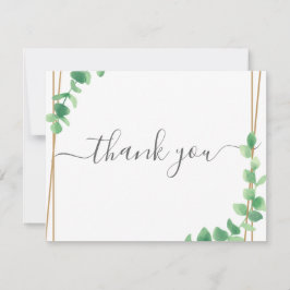 Simple Eucalyptus Greenery Wedding Bedankkaart