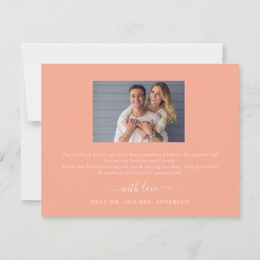 Simple Eucalyptus Greenery Wedding Bedankkaart (Achterkant)