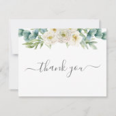 Simple Eucalyptus Greenery Wedding Bedankkaart (Voorkant)