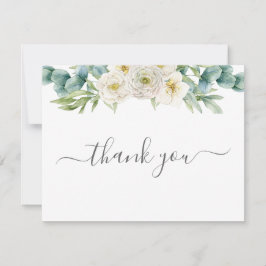 Simple Eucalyptus Greenery Wedding Bedankkaart