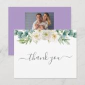 Simple Eucalyptus Greenery Wedding Bedankkaart (Voorkant / Achterkant)