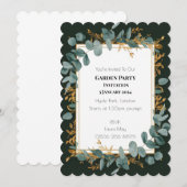 Simple Eucalyptus Greenery Wedding Invitation Kaart (Voorkant / Achterkant)