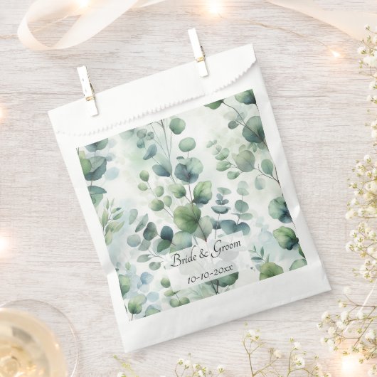 Simple Eucalyptus Lace Wedding Bedankzakje (Geknipt)