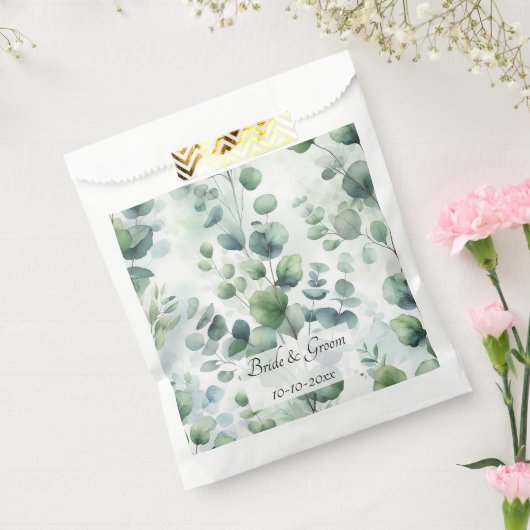 Simple Eucalyptus Lace Wedding Bedankzakje (Gezegeld)