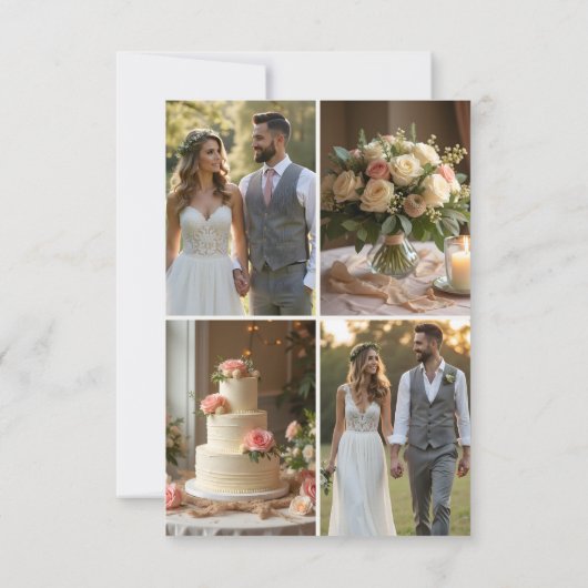 Simple Eucalyptus Photo Thank you Card Bedankkaart (Achterkant)