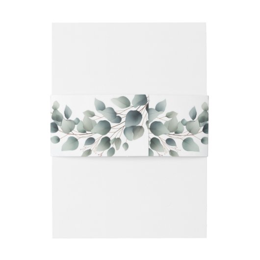 Simple Eucalyptus Uitnodigingen Wikkel (Achterkant Voorbeeld)