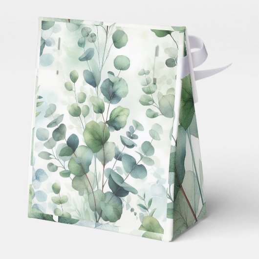 Simple Eucalyptus Wedding Bedankdoosjes (Achterkant)