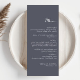 Simple Evening Boho Wedding Menu Kaart