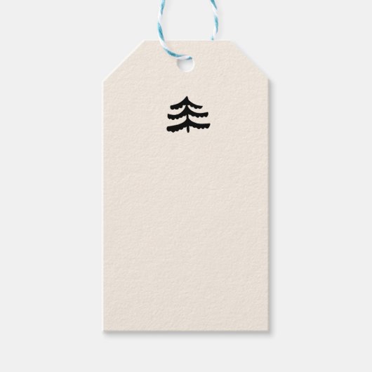 Simple Evergreen Cadeaulabel (Voorkant)