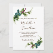 Simple Evergreen Greenery Floral Christelijk Weddi Kaart (Voorkant)