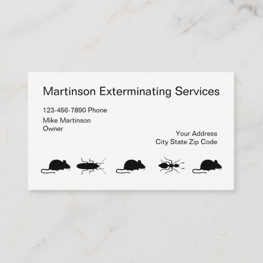 Simple Exterminator Business-cards Visitekaartje (Voorkant)