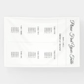 Simple Fabric Seating Chart - Custom Wedding Decor Spandoek (Horizontaal)