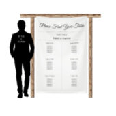Simple Fabric Seating Chart - Custom Wedding Decor Spandoek