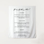 Simple Fabric Wedding Menu Banner Wandkleed (Voorkant)