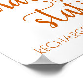 Simple Fall Charging Station | Burnt Orange Event Poster (Hoek)