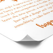 Simple Fall Late Night Diapers | Orange Shower Poster (Hoek)