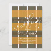 Simple Fall Wedding Plaid  Kaart (Voorkant)