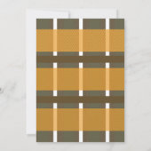 Simple Fall Wedding Plaid  Kaart (Achterkant)