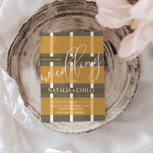 Simple Fall Wedding Plaid  Kaart
