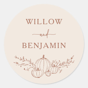 Simple Fall Wedding Sticker