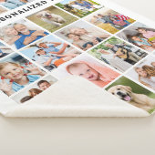 Simple Family 20 Custom Photos Collage Birthday  Sherpa Deken (3/4)