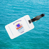 Simple Family Cruise Blue Personalize Bagagelabel