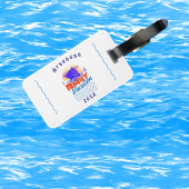 Simple Family Cruise Blue Personalize Bagagelabel