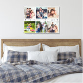 Simple Family Photo Collage Heart Typography  Canvas Afdruk (Insitu (Slaapkamer))