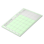 Simple Family Planner Calendar Notepad - Green  Notitieblok (Schuin)