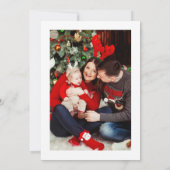 Simple Fancy Original Modern Christmas Tree Photo Feestdagenkaart (Achterkant)