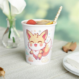 Simple Fantasy Fox Baby shower Papieren Bekers