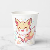 Simple Fantasy Fox Baby shower Papieren Bekers (Voorkant)