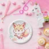 Simple Fantasy Fox Baby shower Papieren Bordje (Feest)