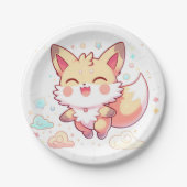 Simple Fantasy Fox Baby shower Papieren Bordje (Voorkant)