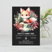 Simple Fantasy Fox Verjaardag digitaal Kaart (Staand voorkant)