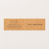 Simple Faux Cork Visitekaartje (Buitenkant ongevouwen)