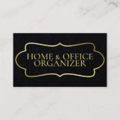 Simple FAUX Gold Black Casual Personal Assistant Visitekaartje (Voorkant)