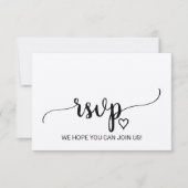 Simple Faux Kraft Song Request RSVP Card (Voorkant)