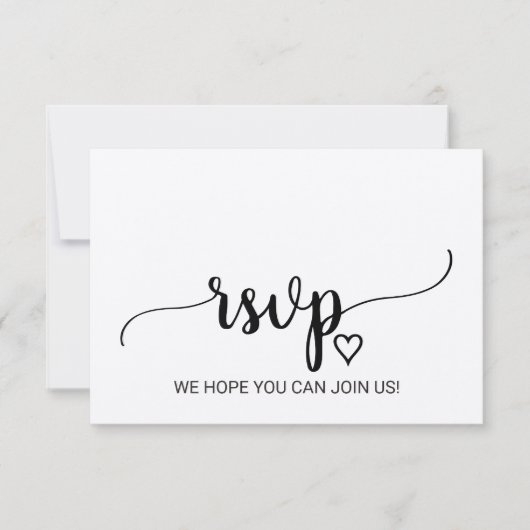 Simple Faux Kraft Song Request RSVP Card (Voorkant)