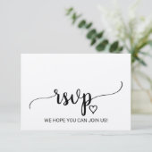 Simple Faux Kraft Song Request RSVP Card (Staand voorkant)