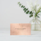 Simple Faux Roos Gold blogger, schrijver Visitekaartje (Staand voorkant)