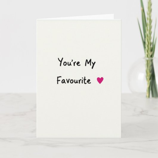 Simple Favourite Heart Card Kaart (Voorkant)