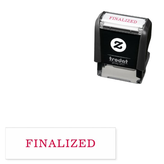 Simple FINALIZED Rubber Stamp | Minimal Office  Zelfinktende Stempel (In situ)