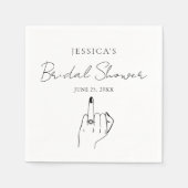 Simple Finger Ring Vrijgezellenfeest Napkins Servet (Voorkant)