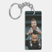 Simple First Father's Day Photo Sleutelhanger (Voorkant Links)