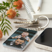 Simple First Father's Day Photo Sleutelhanger (Voorkant Rechts)