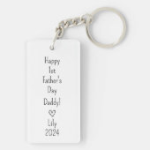 Simple First Father's Day Photo Sleutelhanger (achterkant)