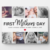 Simple First Moederdag Afbeelding Collage Keepslag Fotoplaat (Voorkant)