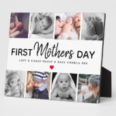 Simple First Moederdag Afbeelding Collage Keepslag Fotoplaat (Zijkant)